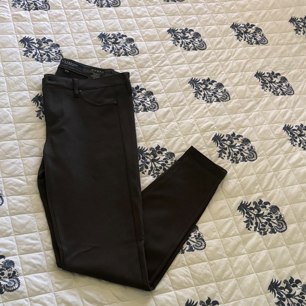 Liverpool Dark Olive Pants, size 8